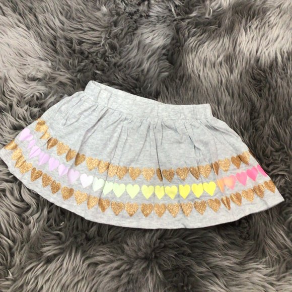 Epic Threads | Girl's Skort | Grey | Colourful Hearts | Various Sizes - Picture 2 of 3